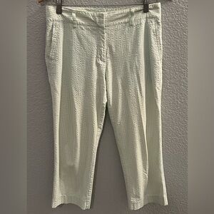 Lilly Pulitzer SearSeeker Teal Stripe Cropped Pants Size 4